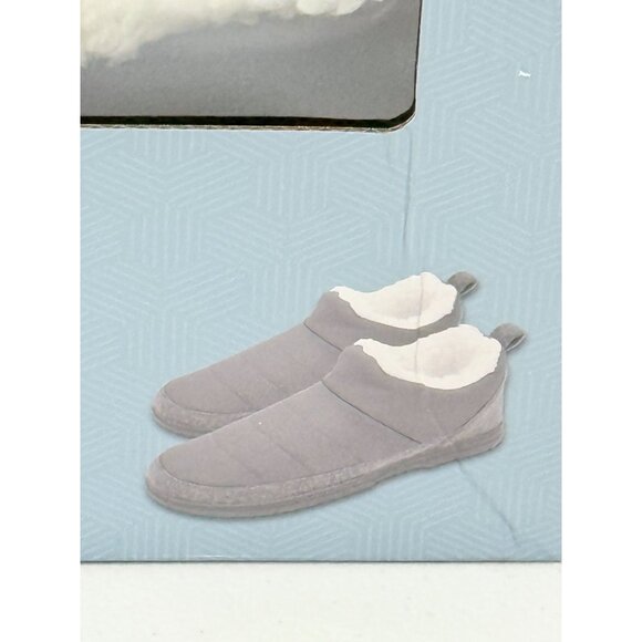 Wayland Square Quilted Slipper Boots Mens Size L 9 10 Slippers Gray Faux Fur - Picture 3 of 8